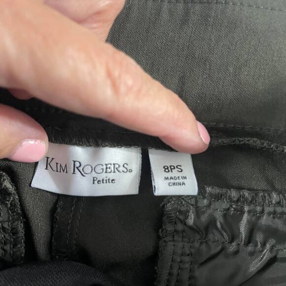 Kim Rogers women's size 8 khaki green olive pants slacks trousers petite short - Picture 7 of 12